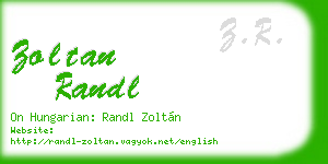zoltan randl business card